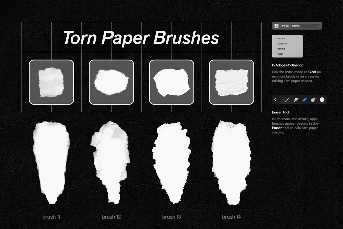 Clip Studio Torn Paper Brushes and Textures 7