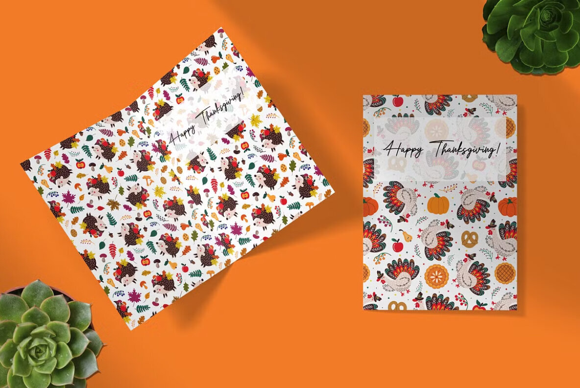 Thanksgiving seamless patterns 3