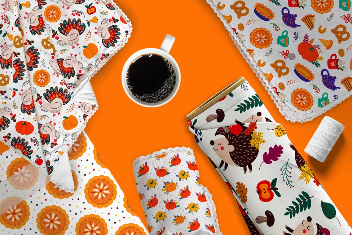 Thanksgiving seamless patterns 5