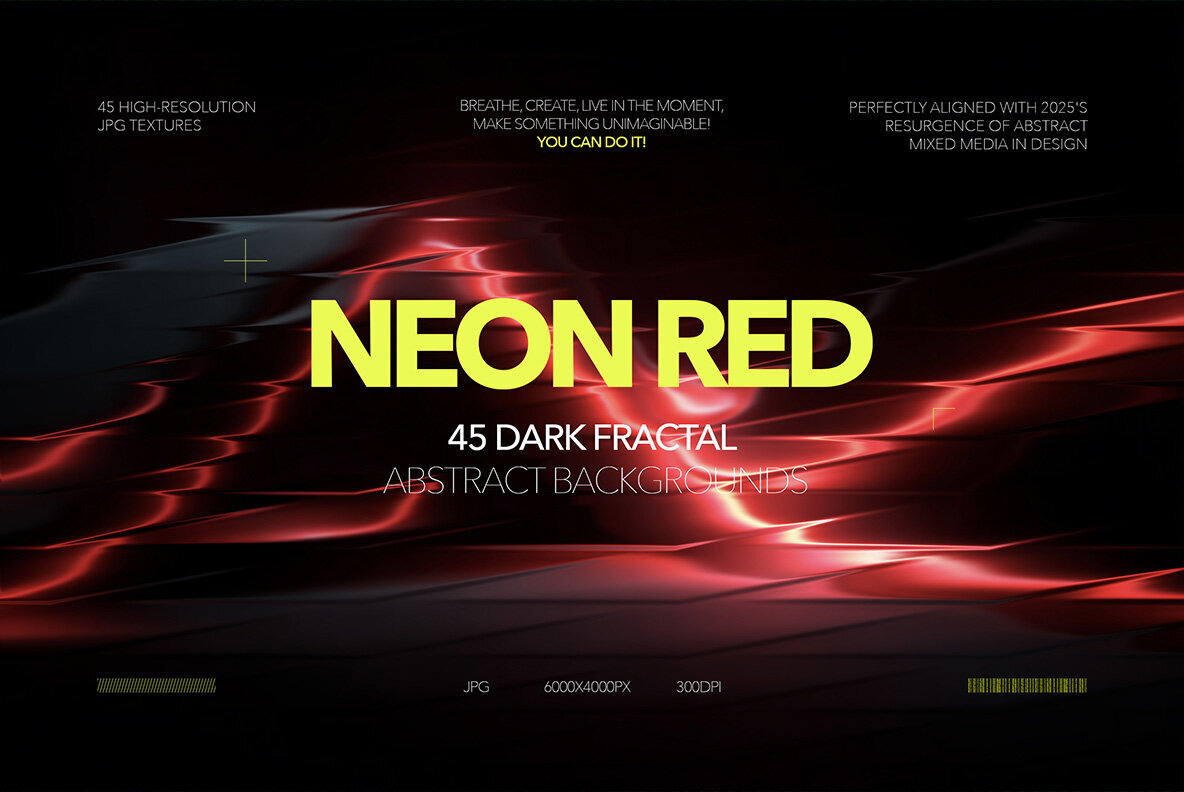 Neon Red Abstract Gradients 1