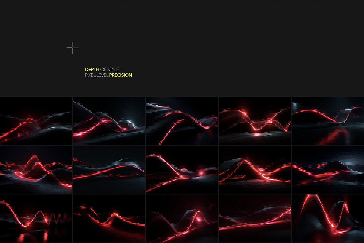 Neon Red Abstract Gradients 4