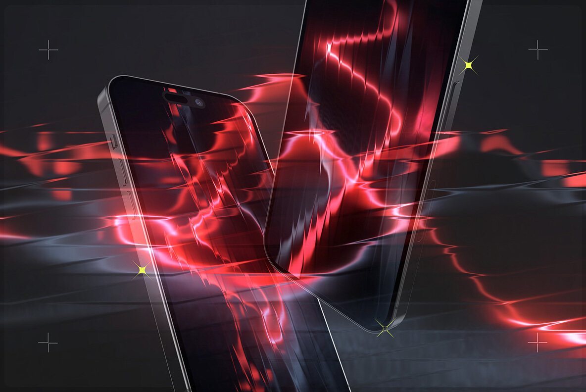 Neon Red Abstract Gradients 8