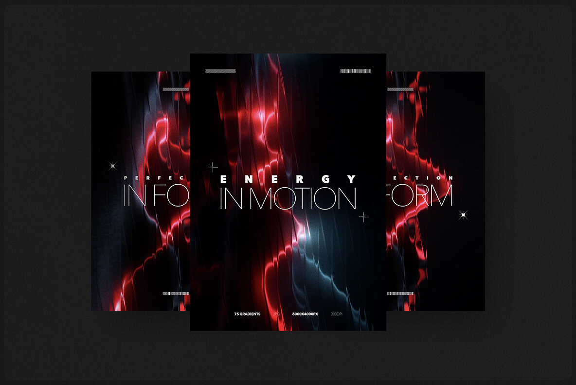 Neon Red Abstract Gradients 9