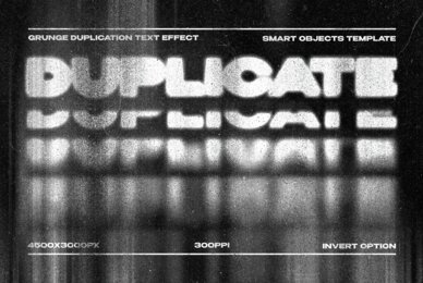 Grunge Duplication Text Effect