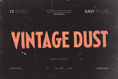 Vintage Dust Text Effect