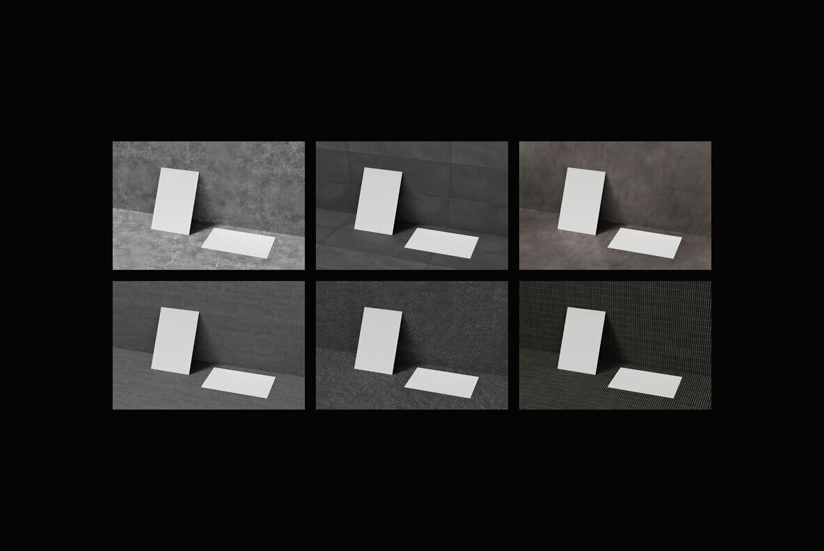 Double 85x55mm Business Card Mockup 2