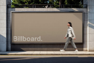 Outdoor Billboard Wall Mockup