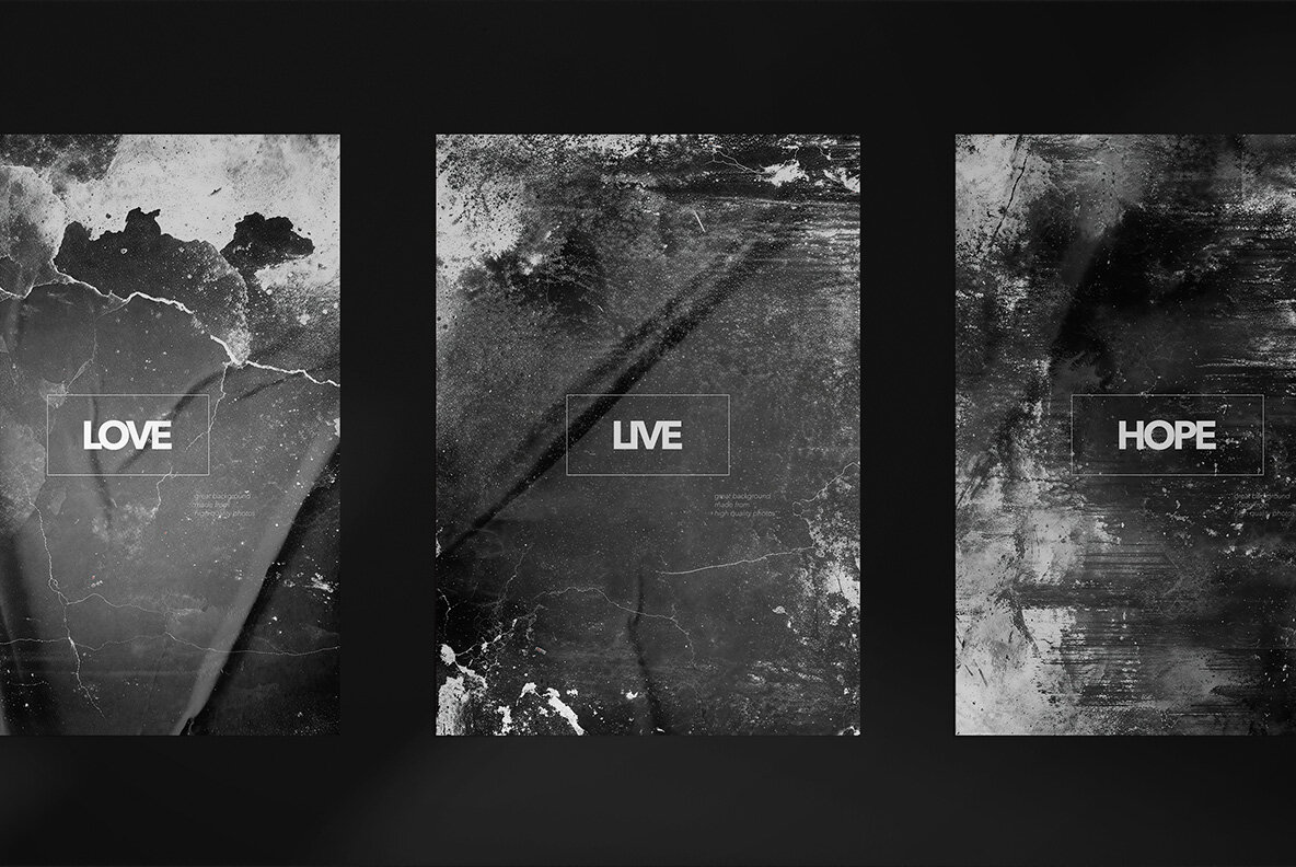 Grunge Black and White Textures 5