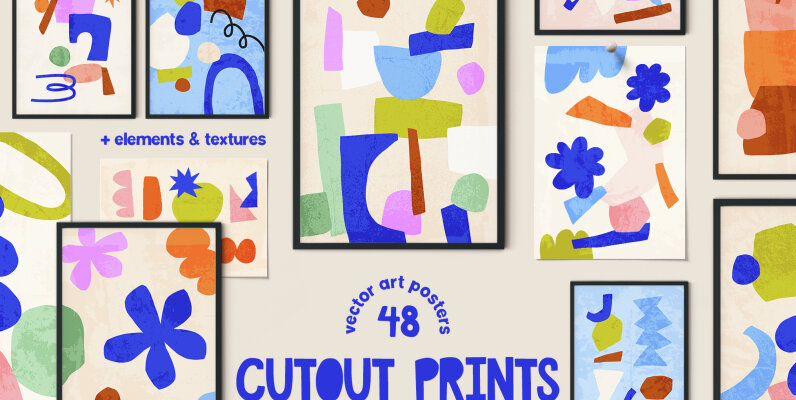 Cutout Prints Vector Poster Creator