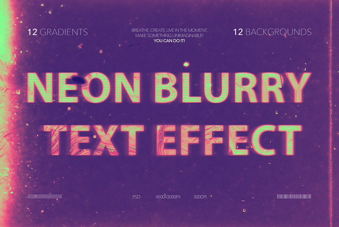 Neon Blurry Text Effect 1