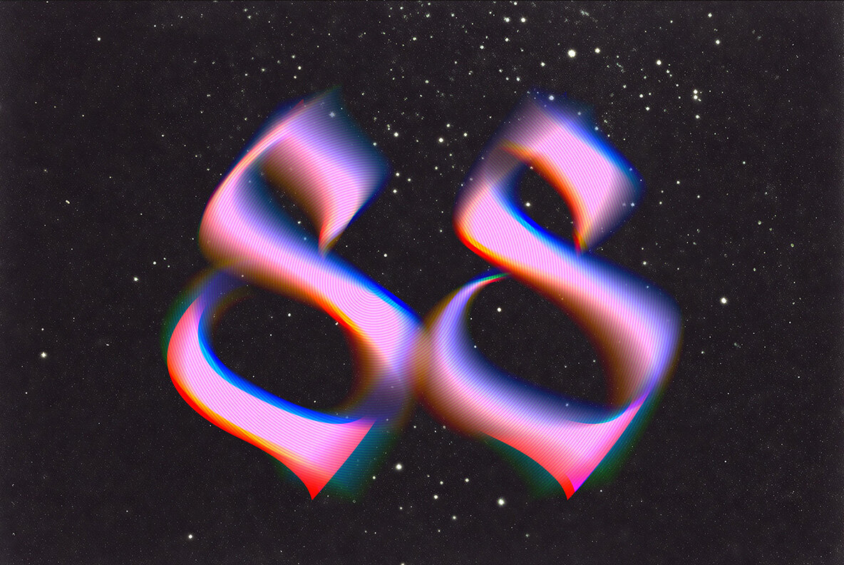 Psychedelic Warp Dissolve Text Effect Mockup 3