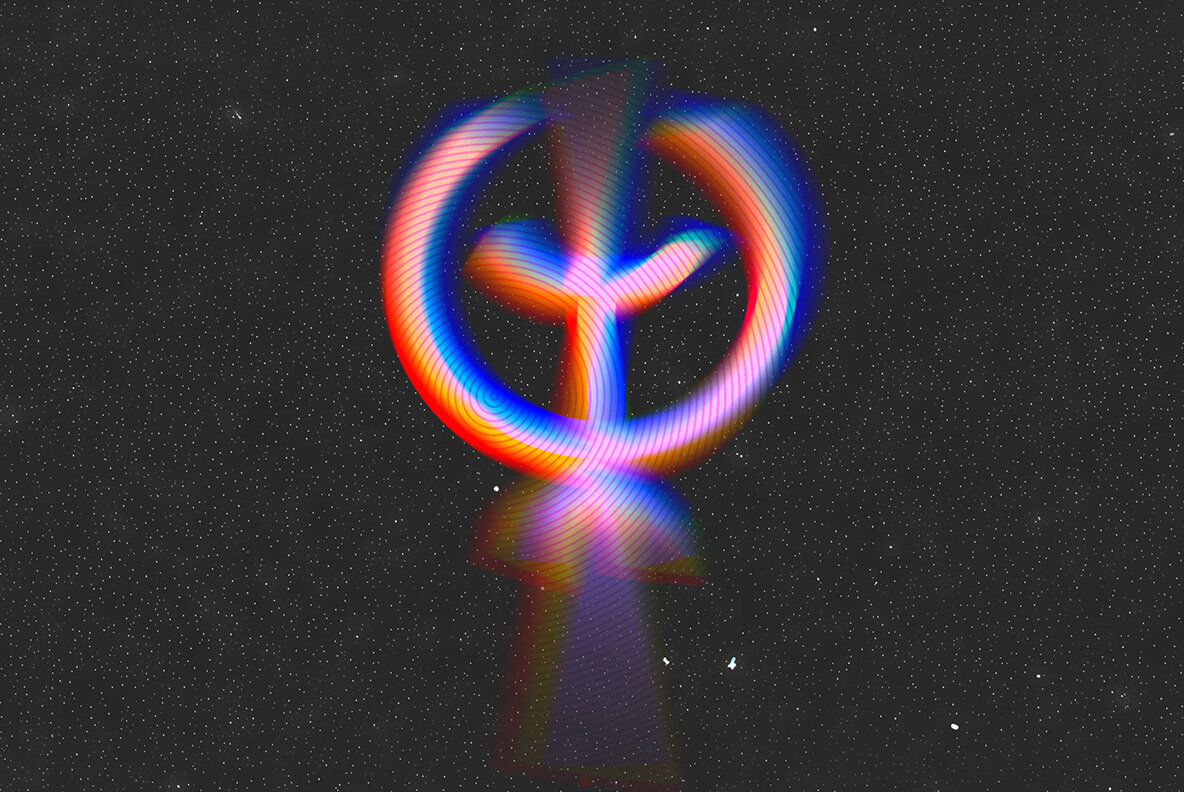 Psychedelic Warp Dissolve Text Effect Mockup 6