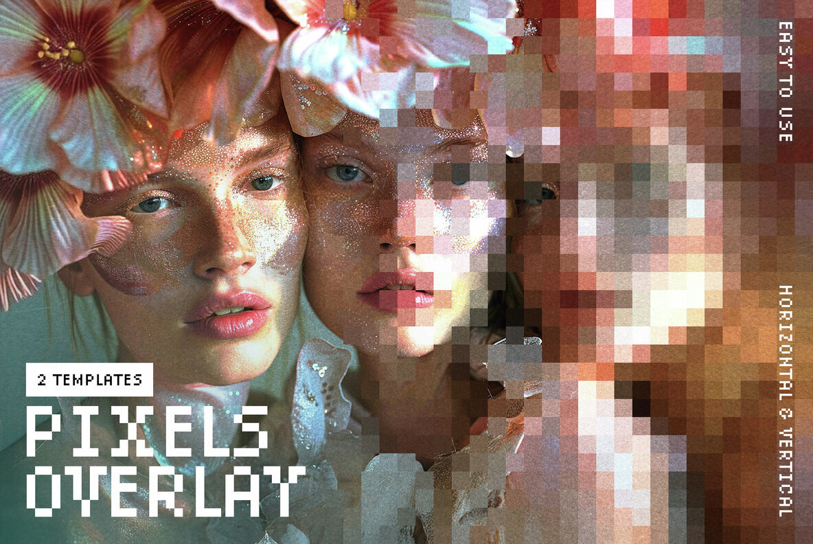 Pixels Overlay Photo Effect 1