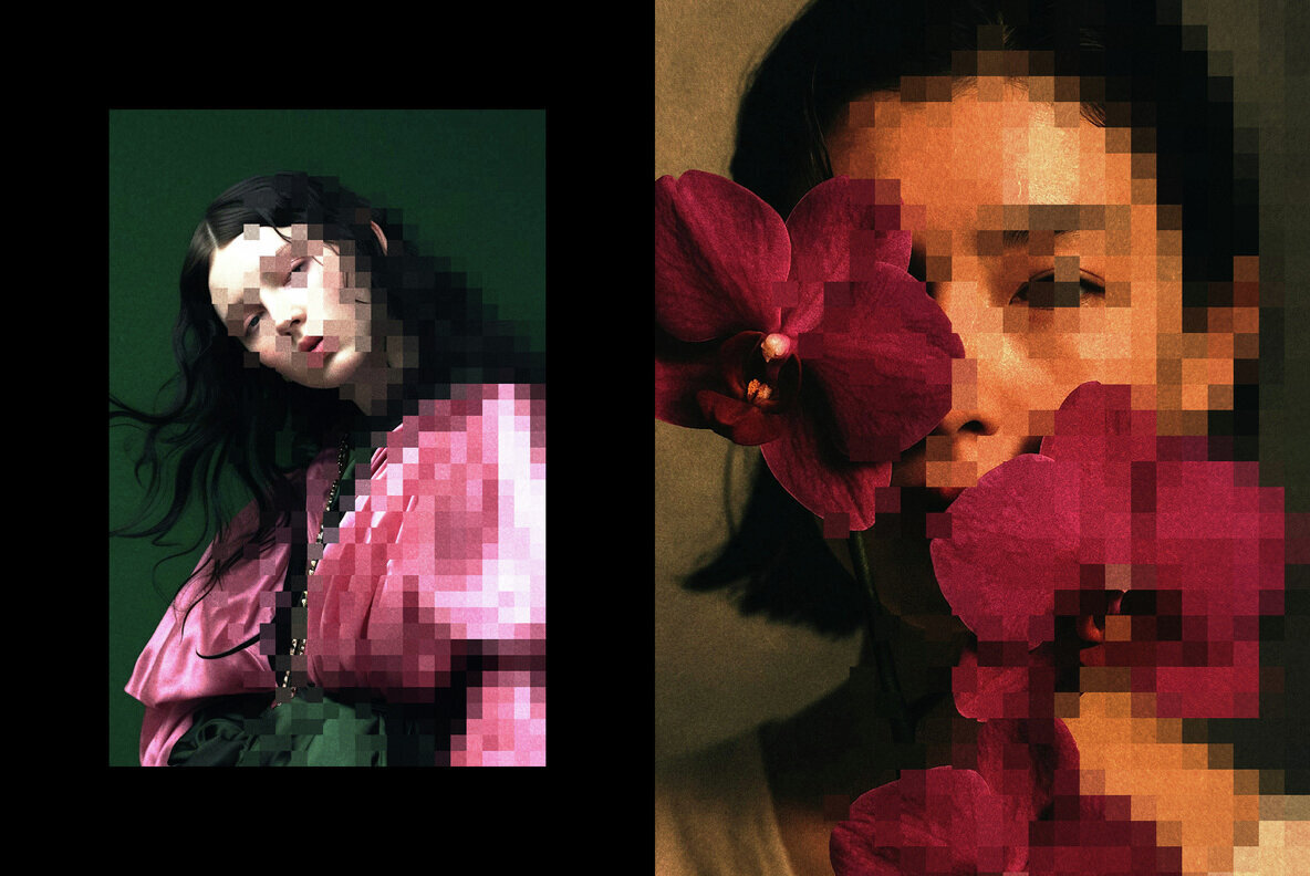 Pixels Overlay Photo Effect 3