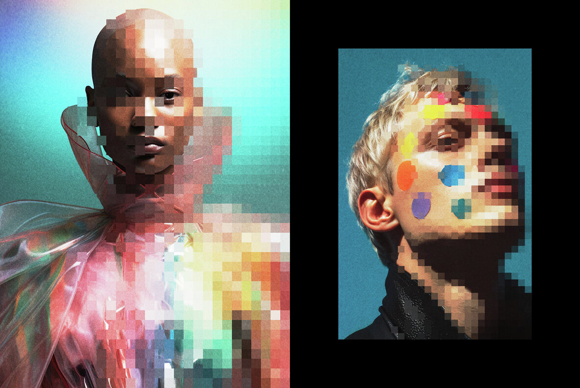 Pixels Overlay Photo Effect 5