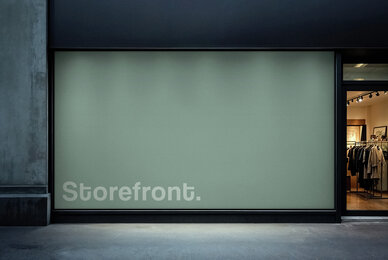 Storefront Window Billboard Mockup