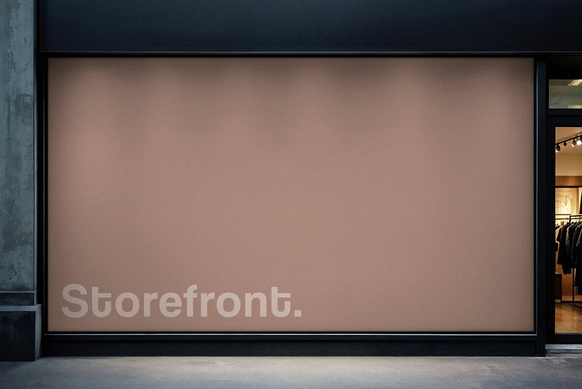 Storefront Window Billboard Mockup 3