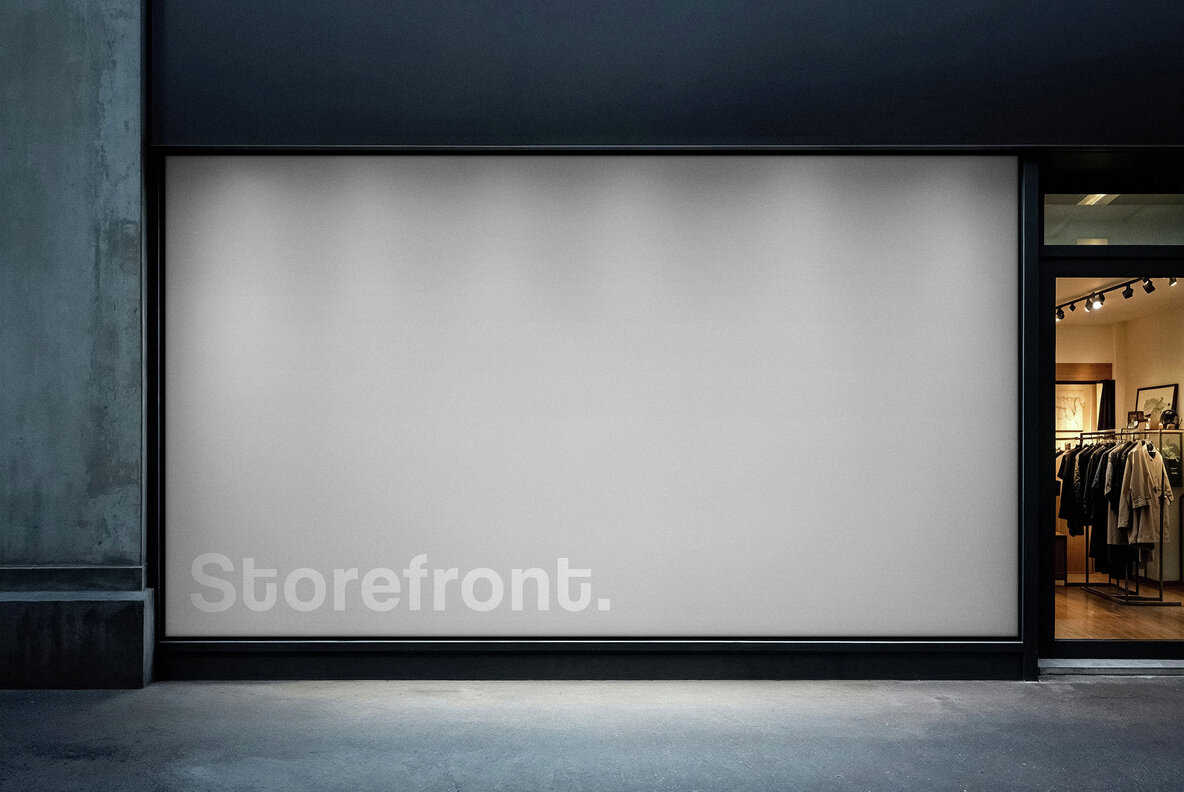 Storefront Window Billboard Mockup 4