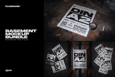 Basement Poster Mockup Bundle