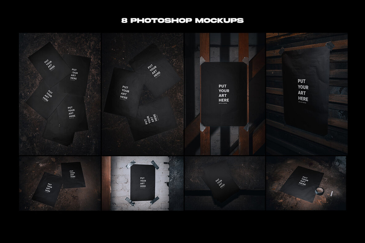 Basement Poster Mockup Bundle 2