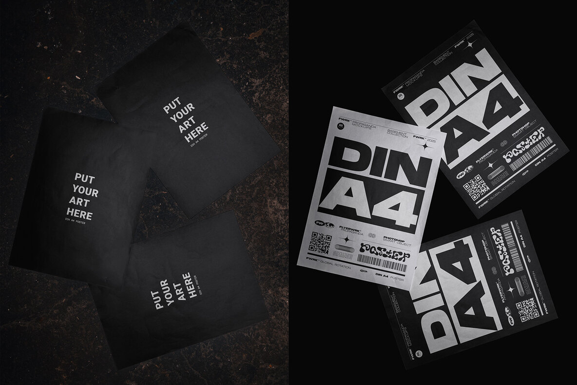 Basement Poster Mockup Bundle 7