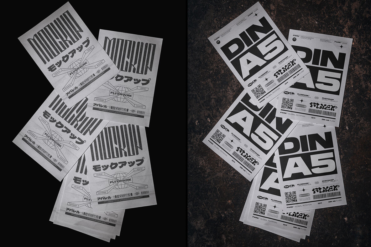 Basement Poster Mockup Bundle 10