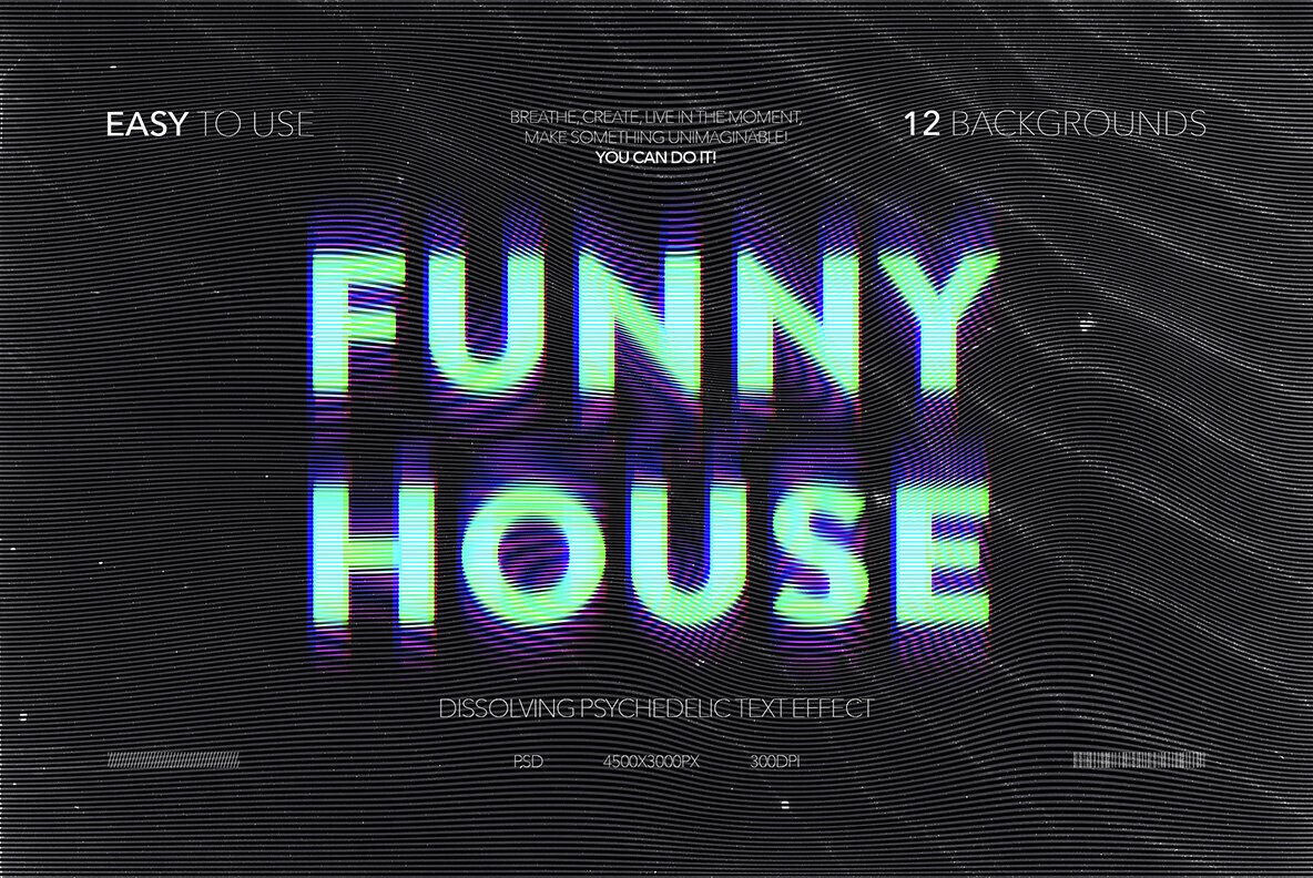 Dissolving Psychedelic Text Effect 1