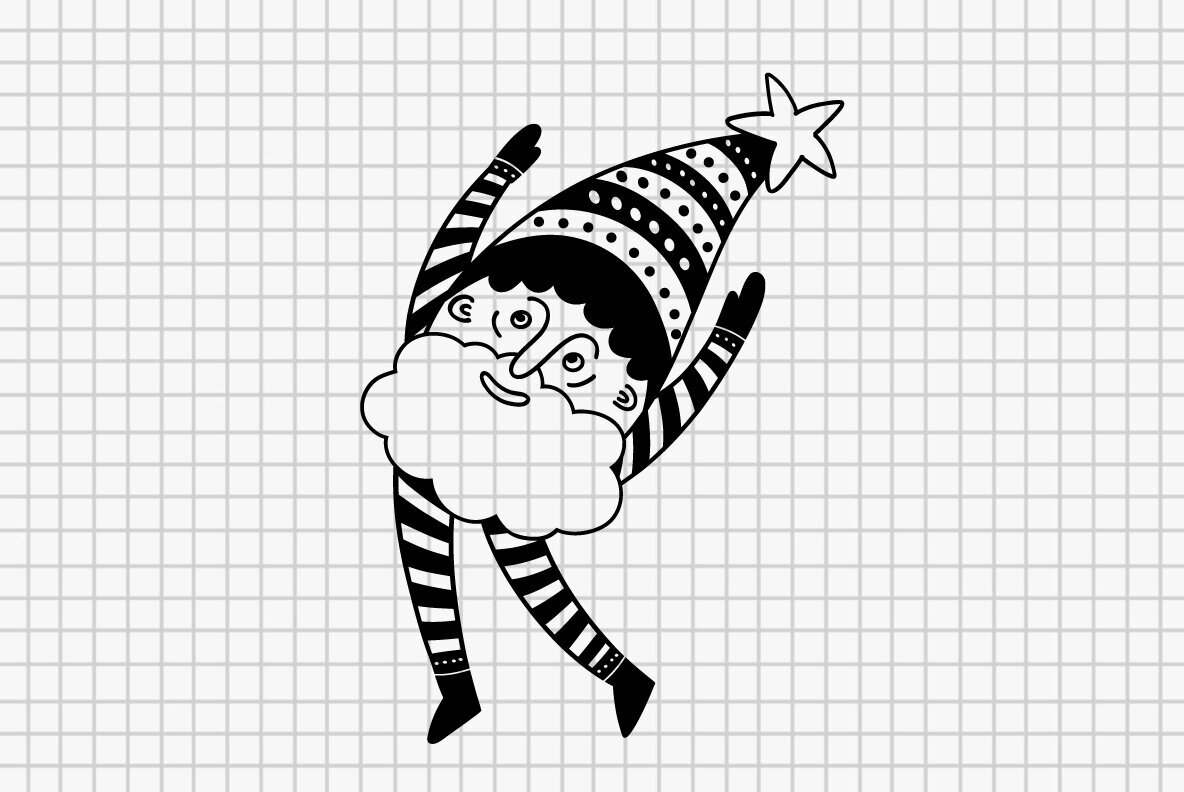 Christmas Gnomes Hand Drawn Set 2