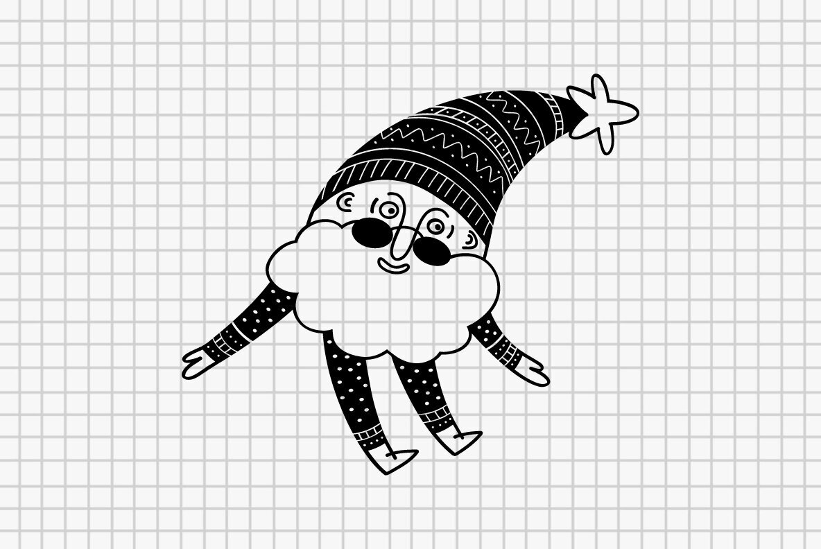 Christmas Gnomes Hand Drawn Set 3