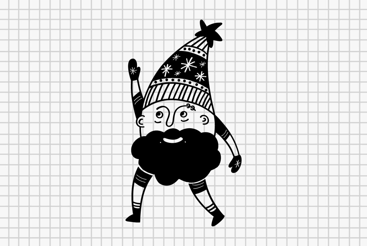 Christmas Gnomes Hand Drawn Set 5