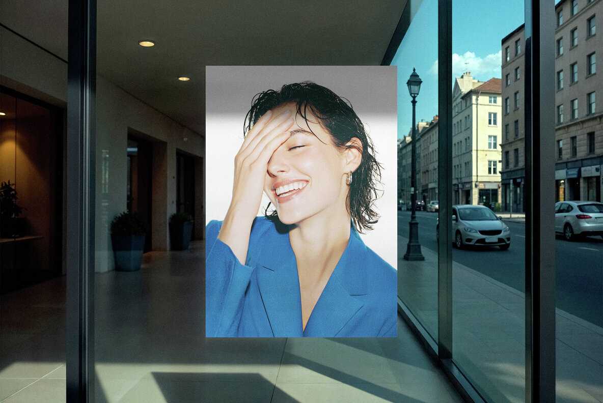 A4 Window Poster Mockup 2