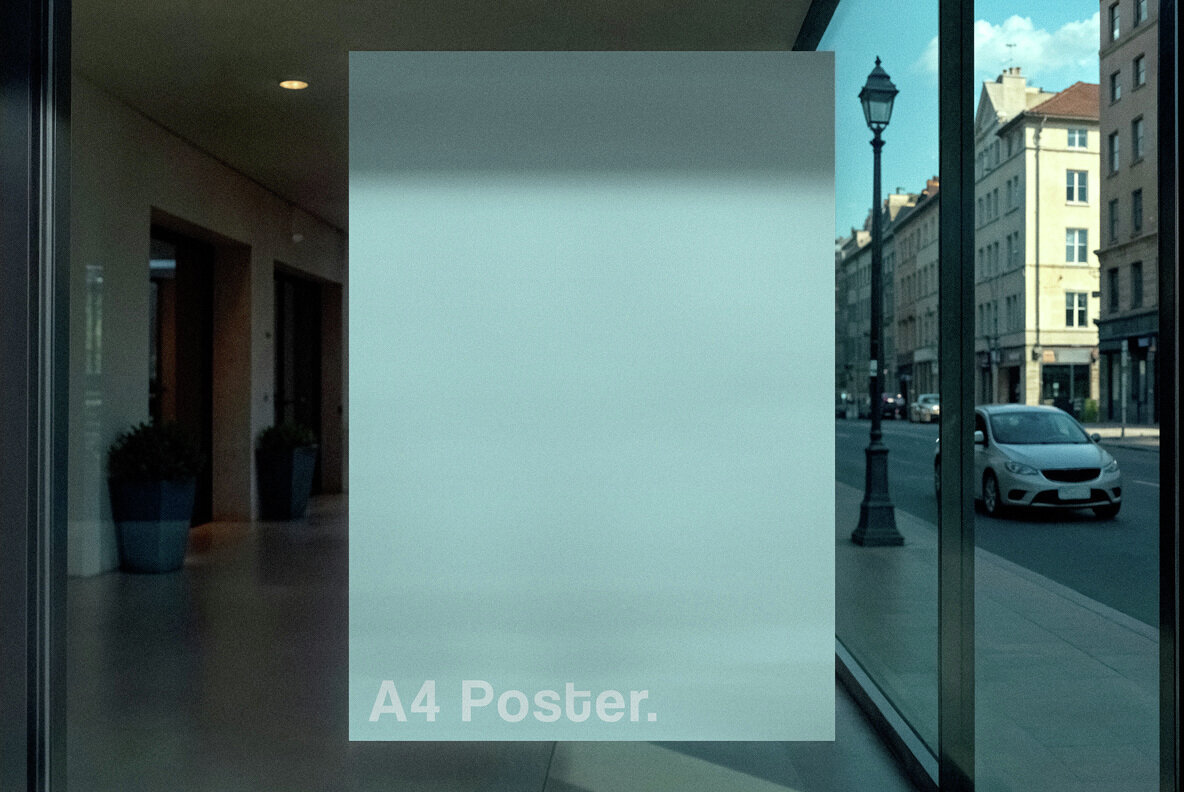 A4 Window Poster Mockup 3