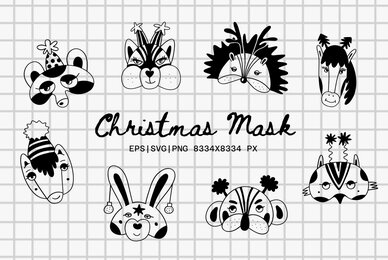 Christmas mask set