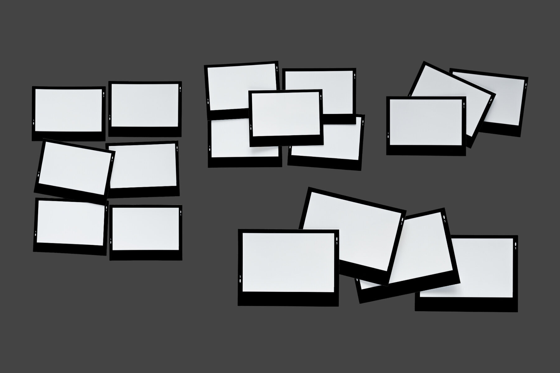 64 Scattered Blank Polaroid Photo Frames 3