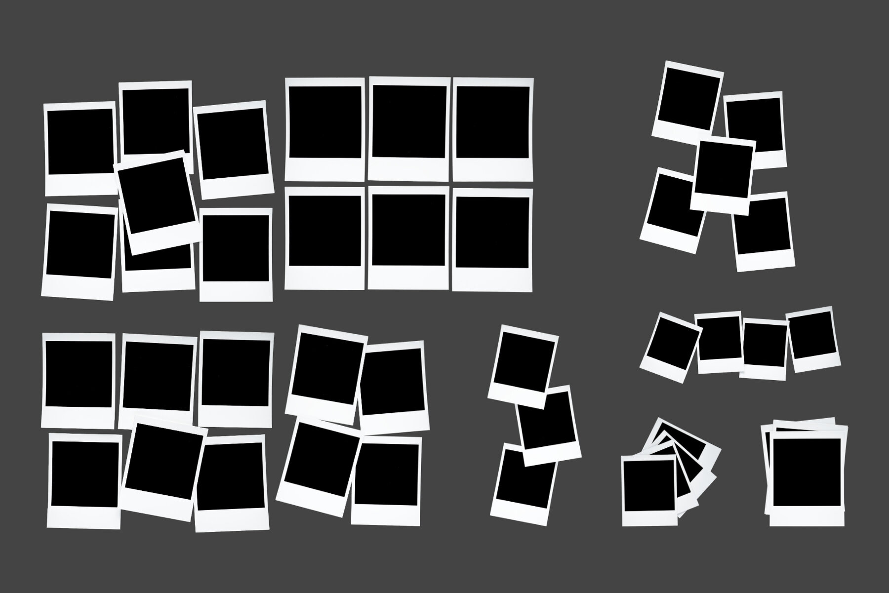 64 Scattered Blank Polaroid Photo Frames 5