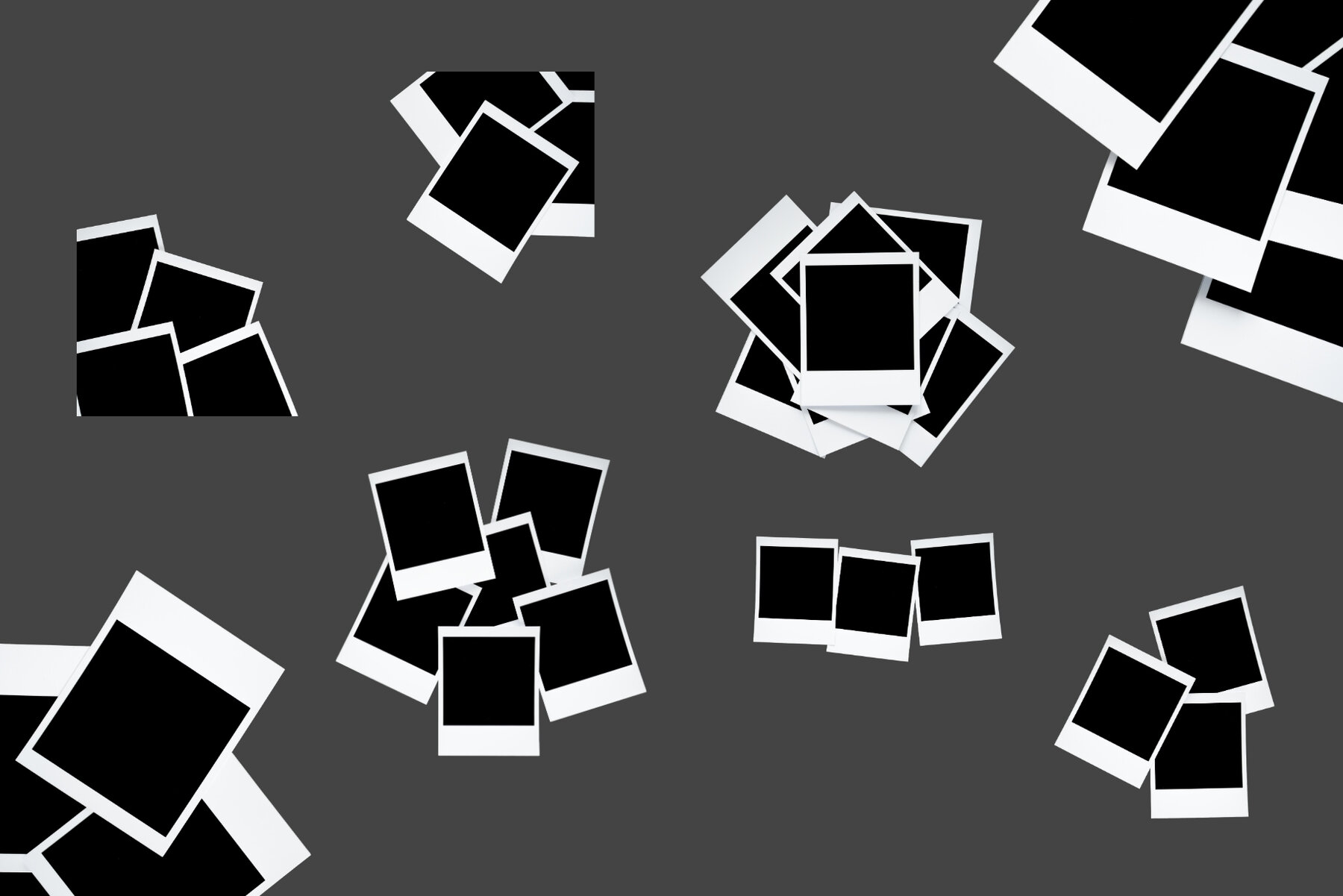 64 Scattered Blank Polaroid Photo Frames 6