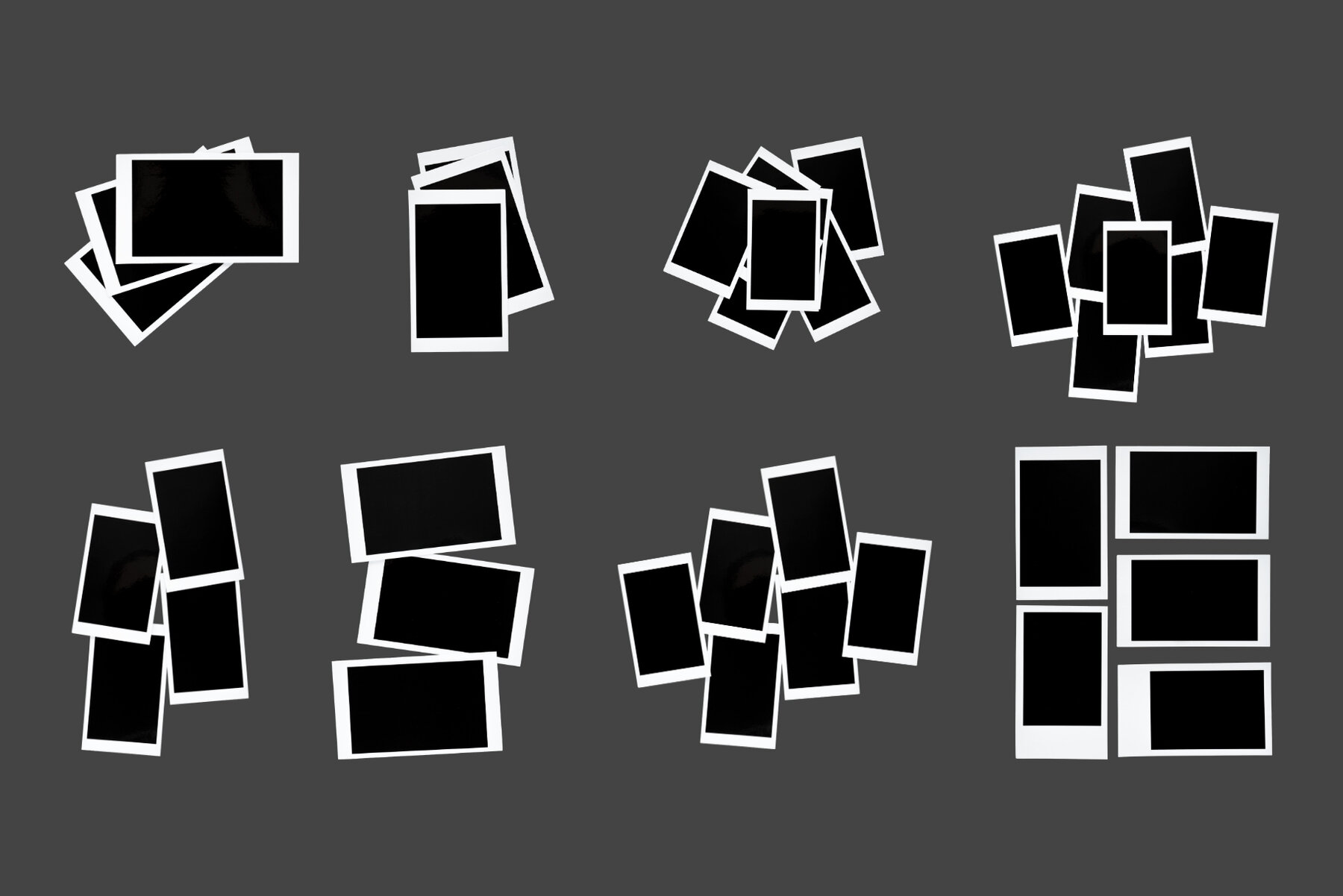 64 Scattered Blank Polaroid Photo Frames 9