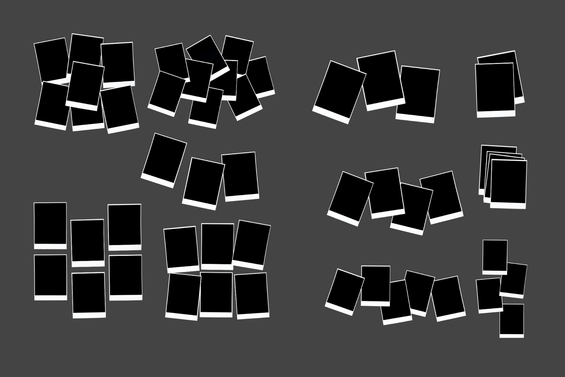 64 Scattered Blank Polaroid Photo Frames 10