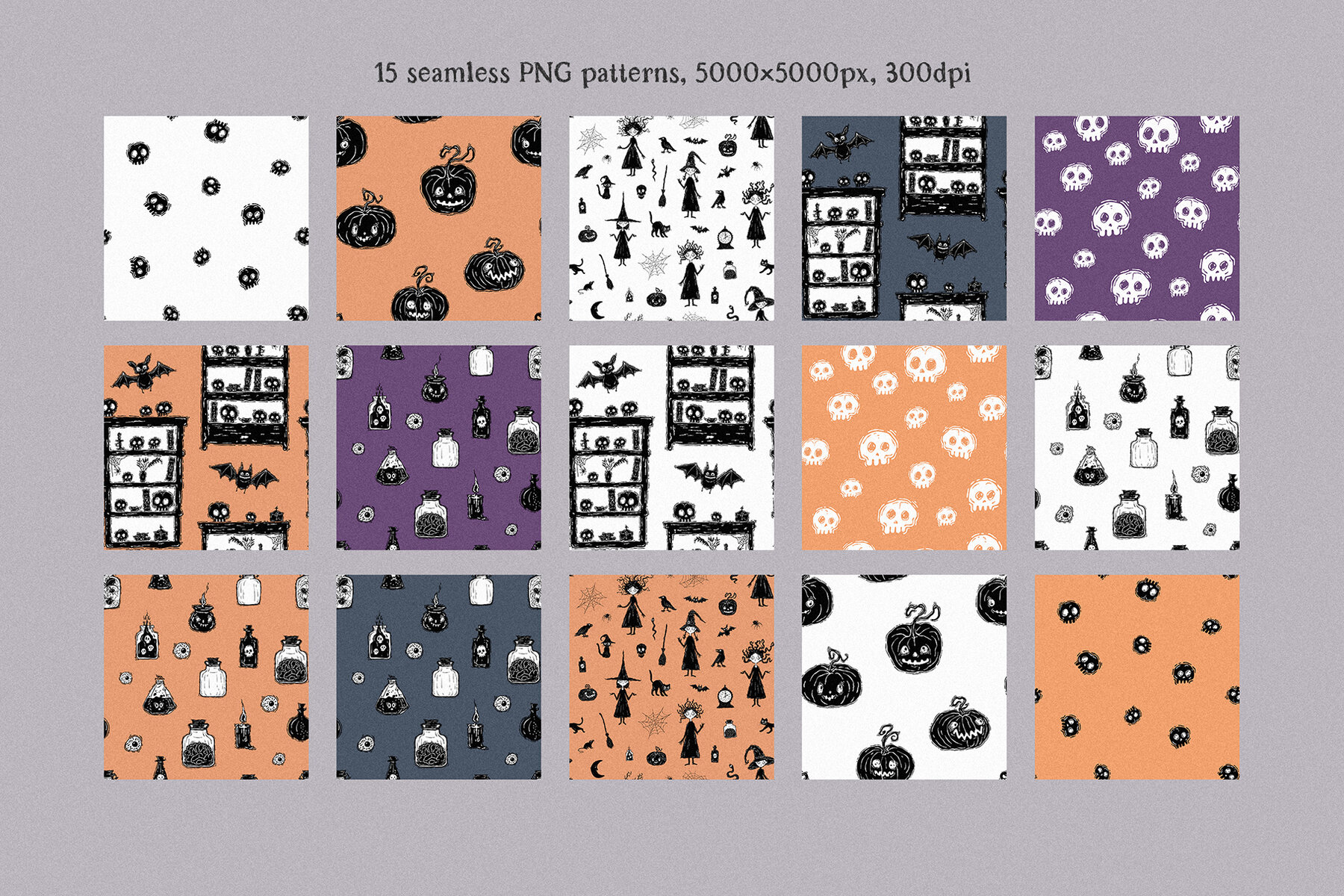 Creery Cute Halloween hand drawn illustrations 8