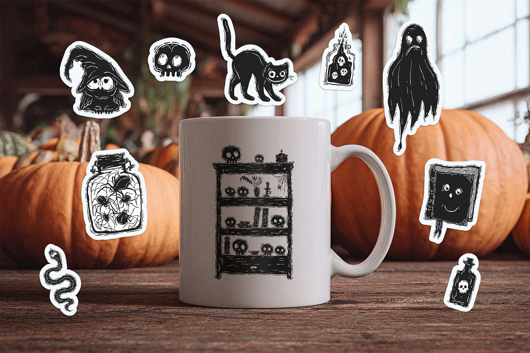 Creery Cute Halloween hand drawn illustrations 12
