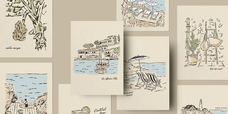 Mediterranean Vacation Print Posters