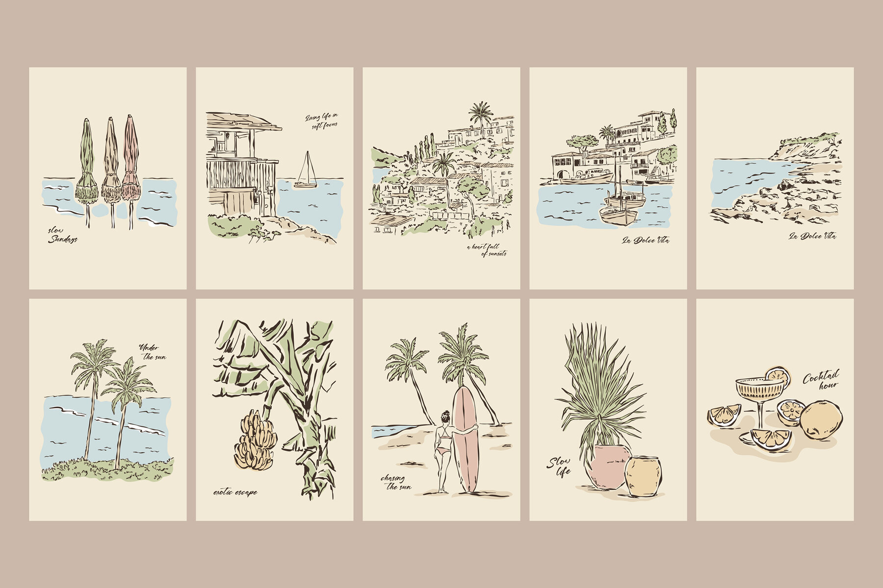 Mediterranean Vacation Print Posters 3