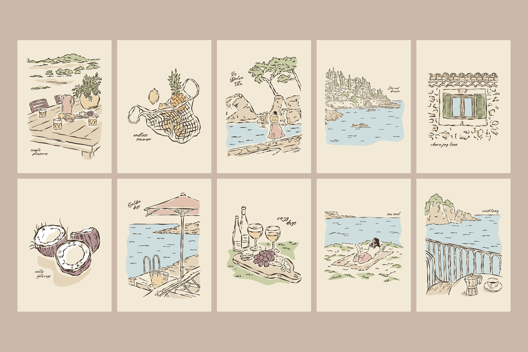 Mediterranean Vacation Print Posters 5