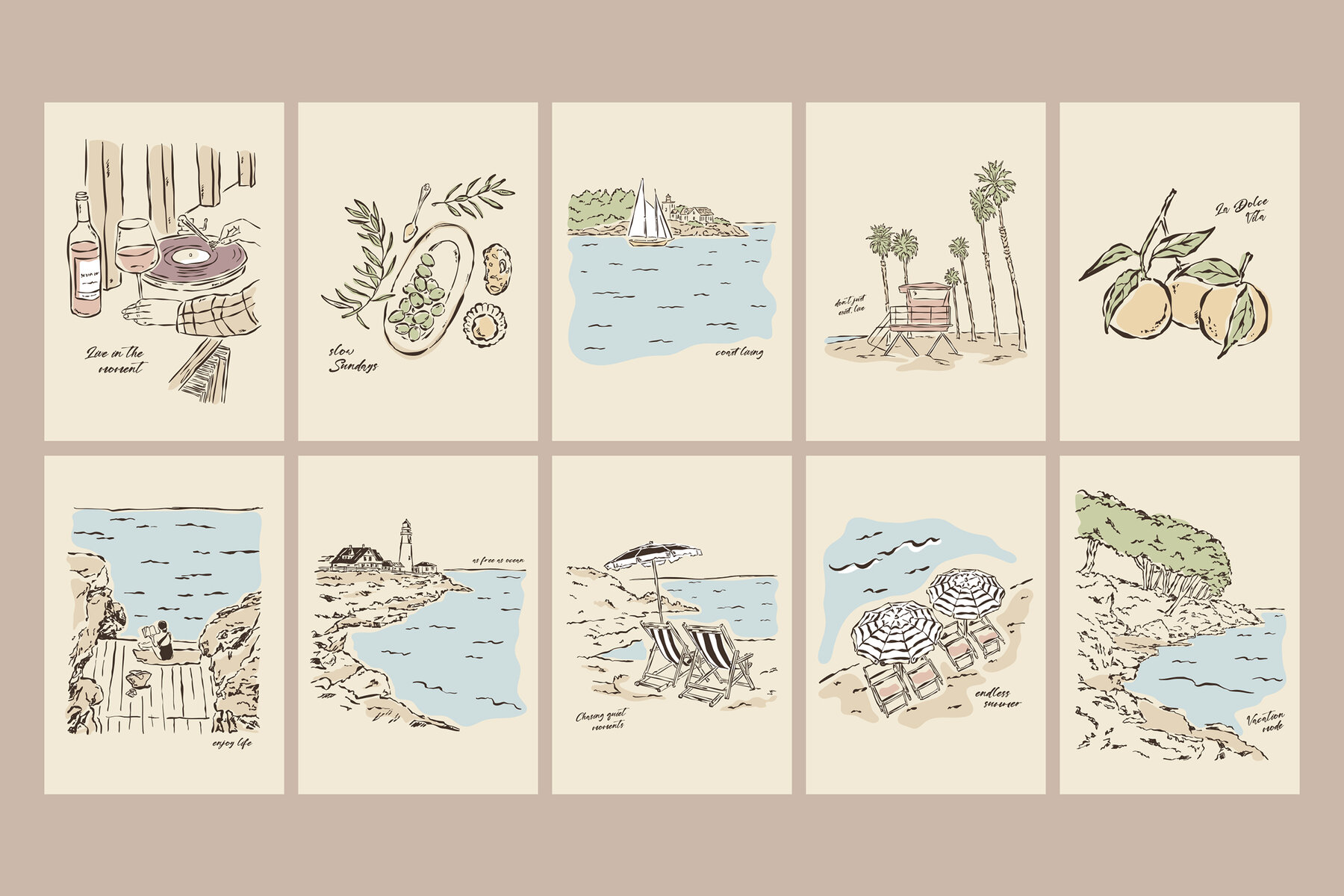 Mediterranean Vacation Print Posters 7