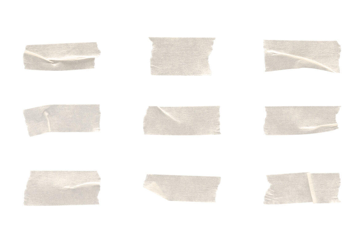 27 Black And White Ripped Dots And Checked Washi Tapes 2