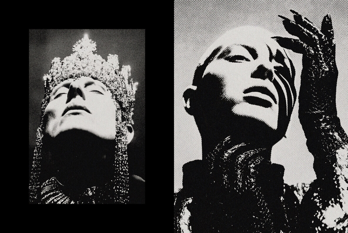 Monochromatic Halftone Photo Effect 2