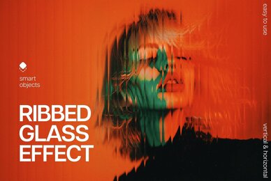 Ribbed Glass Photo Effect
