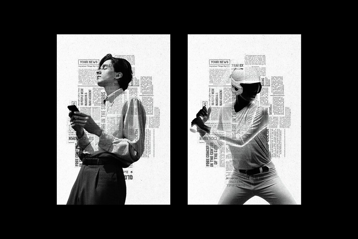 Newspaper Collage Effect 5