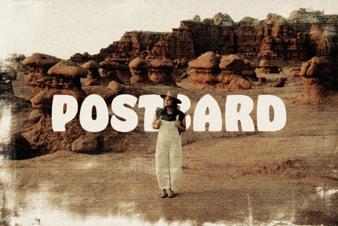 Grunge Postcard Photo Effect 1