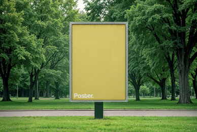 A4 Poster Signage Mockup